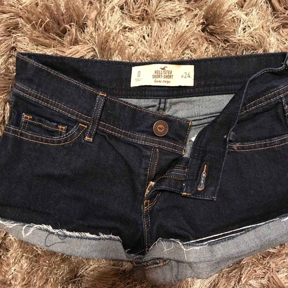Hollistor dark wash shorts